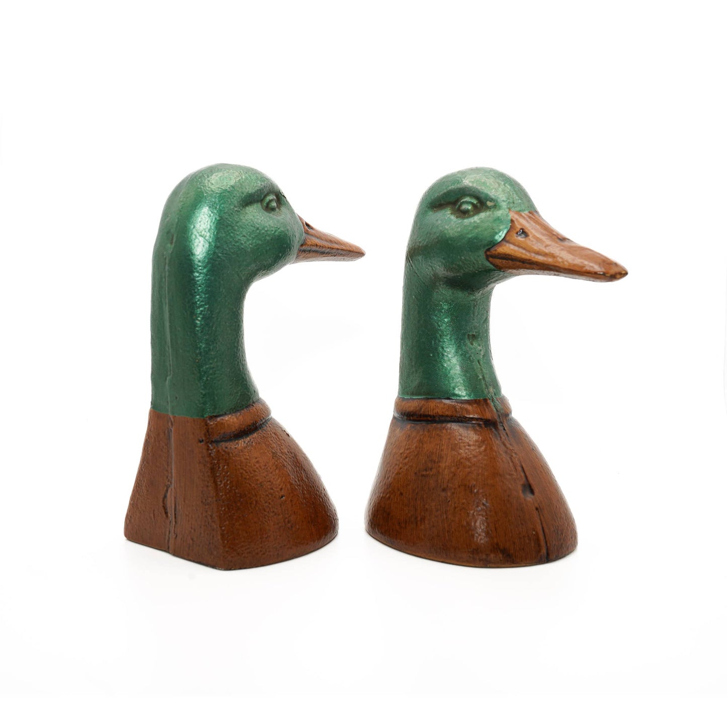 Fox Run Duck Decorative Bookend Set, Iron, 4.25”x2.9”x5.73"