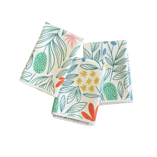 Mighty Mini Reversible Towels – New Bloom, Set of 3