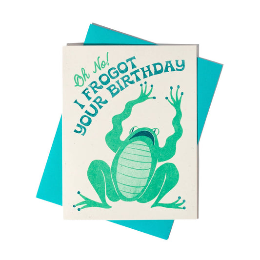 Frogot Your Birthday - Risograph Card