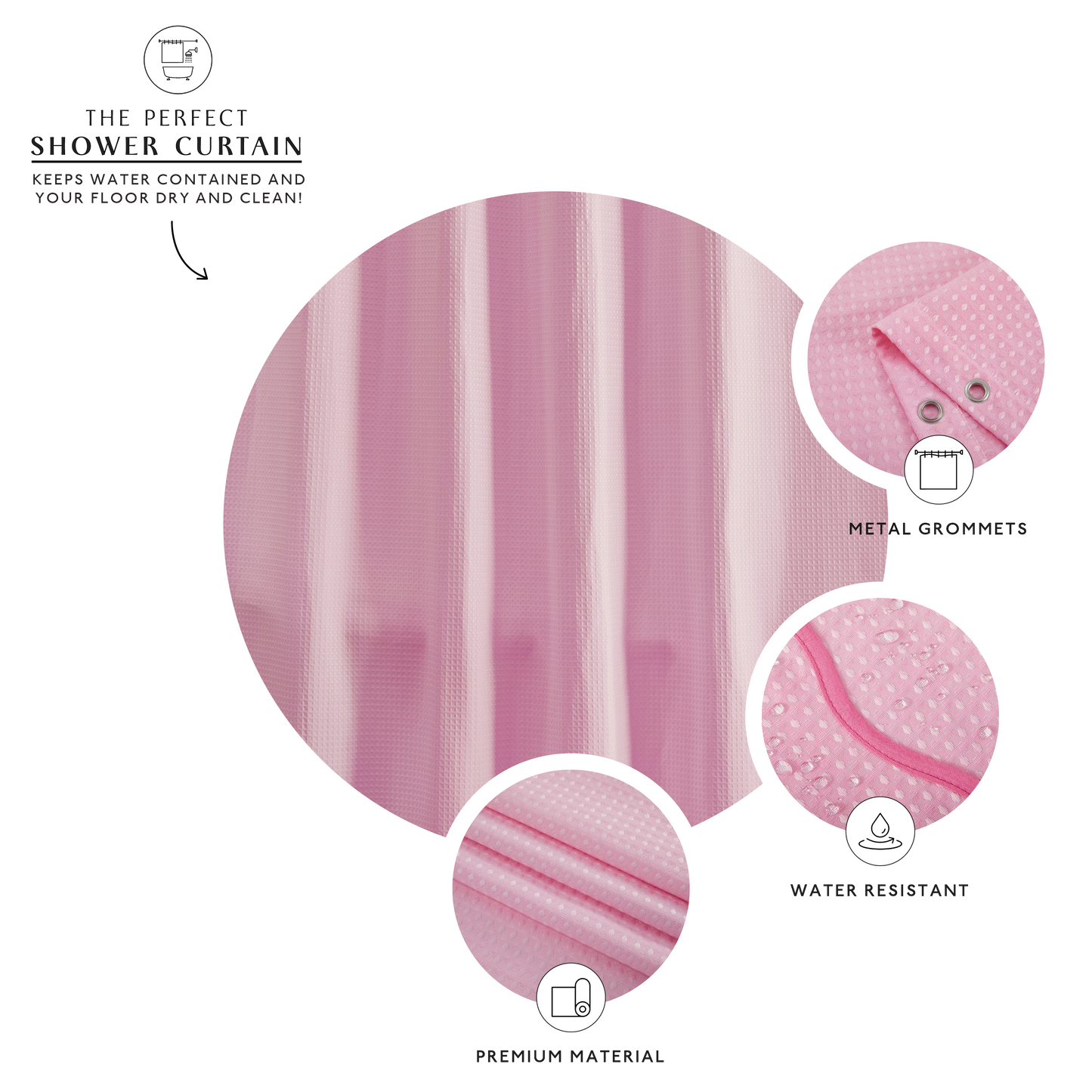 Anemona Shower Curtain (Hot Pink/Light Pink)