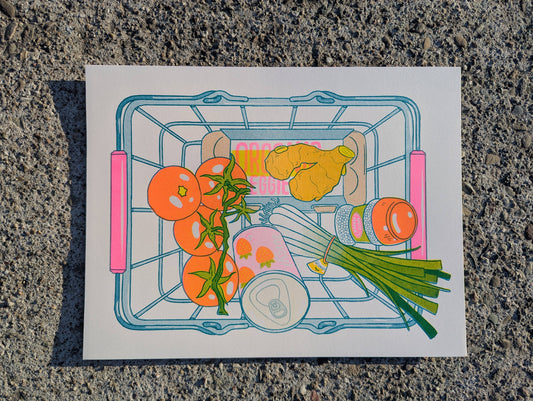 Tomato Egg | 8.5"x11" Risograph Print