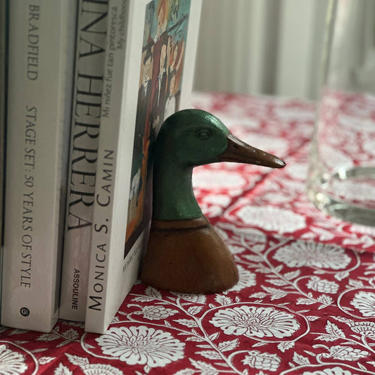 Fox Run Duck Decorative Bookend Set, Iron, 4.25”x2.9”x5.73"