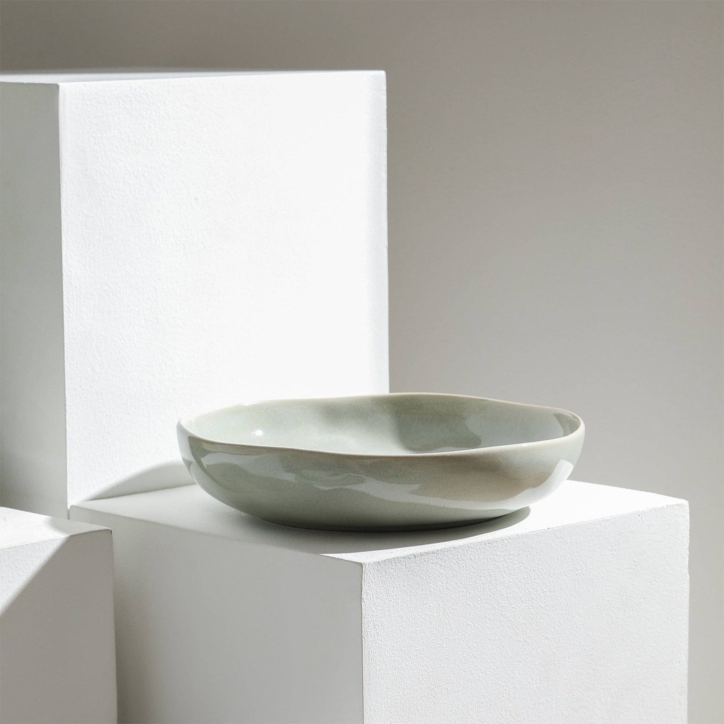 Mirella Stoneware Pasta Bowl - Light Green