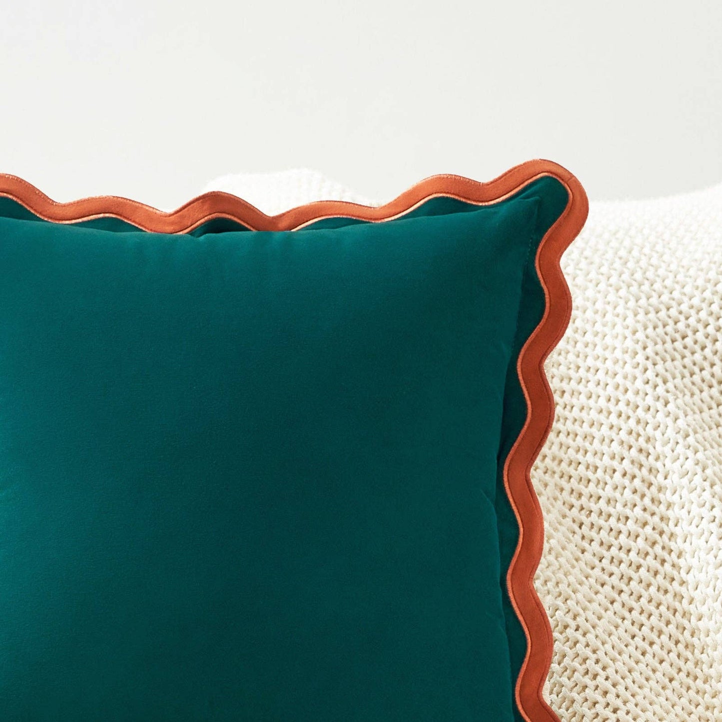 Maleku Pillow Covers (2-Pack) - Coral/Dark Teal