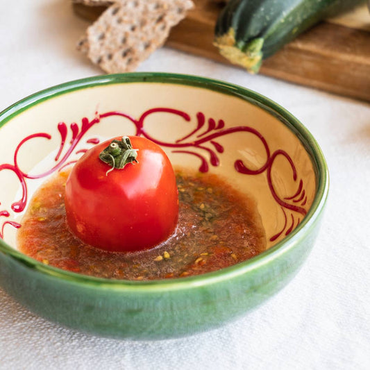 Ceramic Garlic Grater Plate - Medium Green