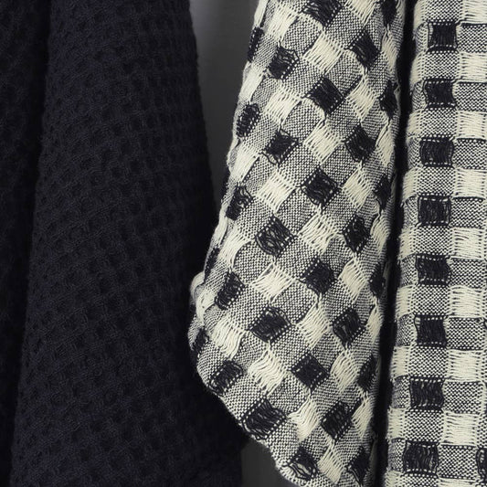 Waffle Tea Towel Set/2 - Black