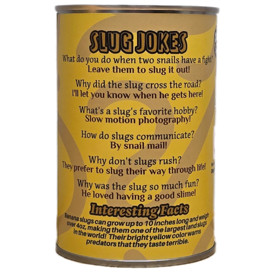 Slick the Canned Banana Slug Stuffed Plush w/Funny Jokes