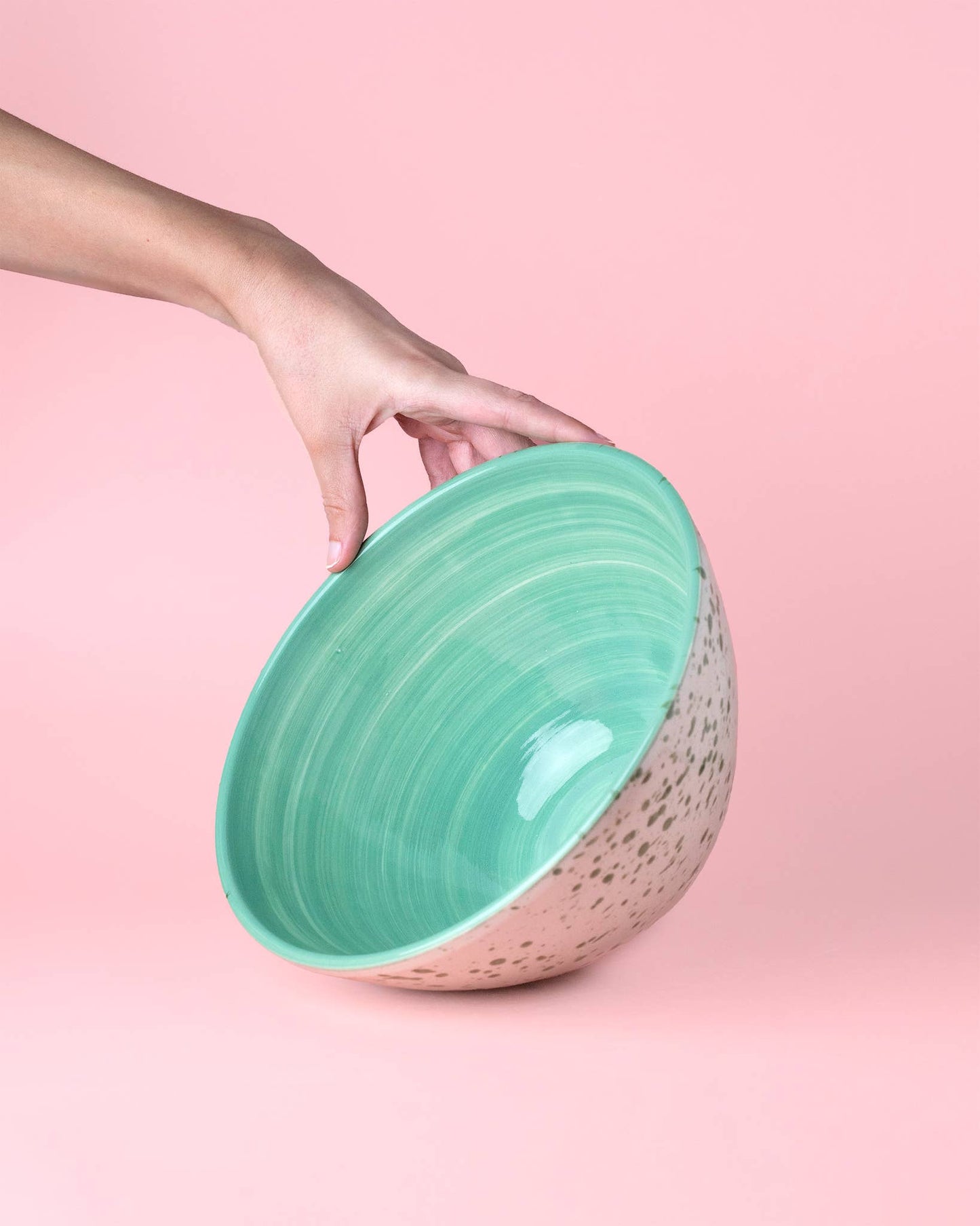 Artisanal Ceramic Serving Bowl 1.5L - 21cm - Green Jade
