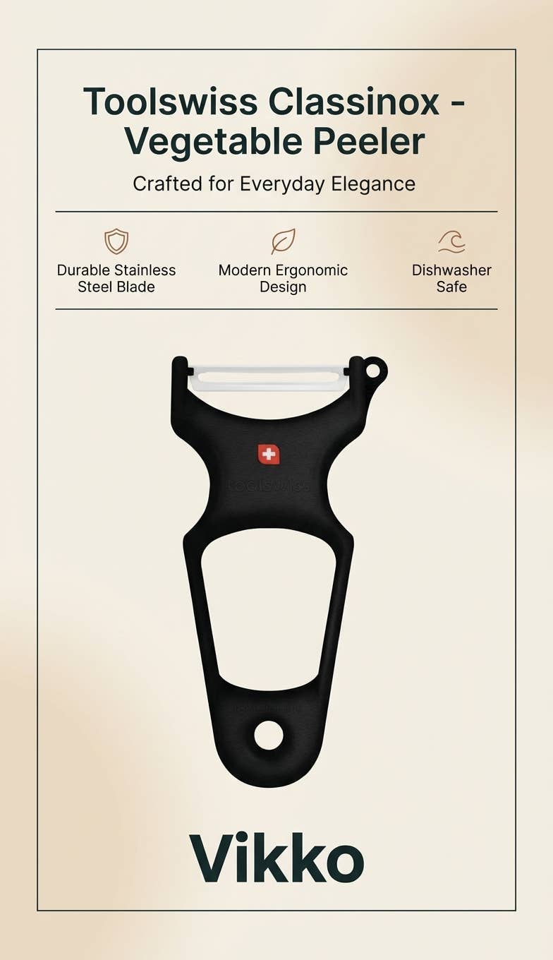 Toolswiss Classinox - Vegetable Peeler SS Blade, Black