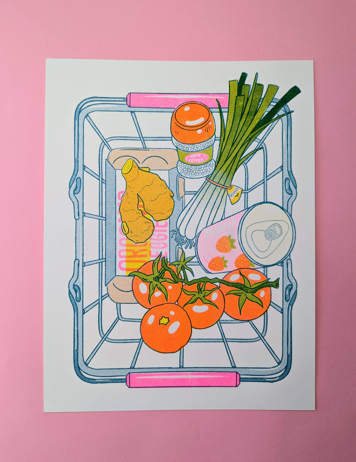 Tomato Egg | 8.5"x11" Risograph Print