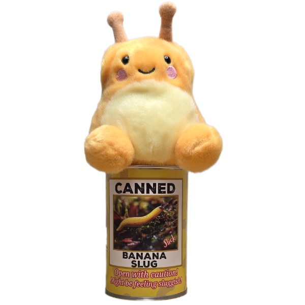 Slick the Canned Banana Slug Stuffed Plush w/Funny Jokes