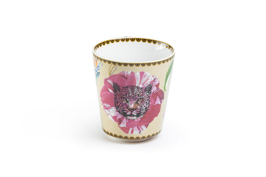 Summer Savanna Leopard Pink 12oz Fine Porcelain Mug