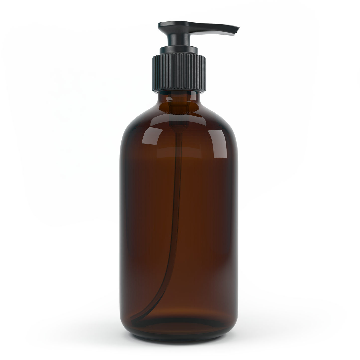 16oz Empty Amber Glass Lotion/Soap Bottle