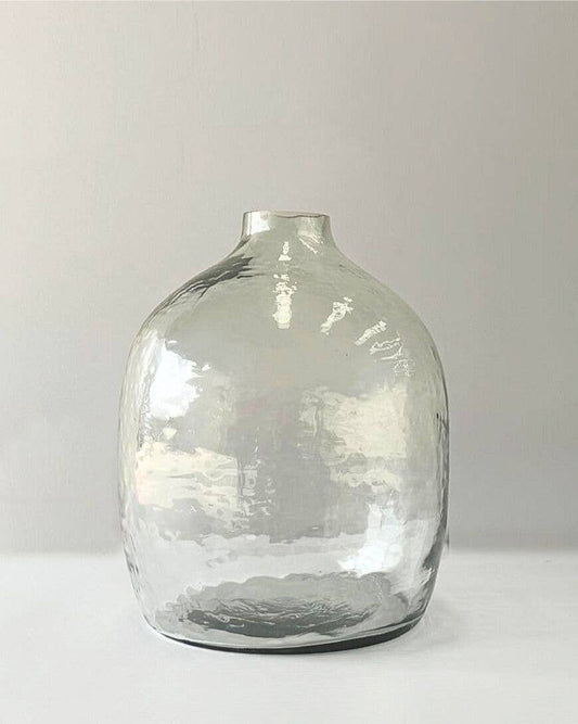 HEBRON HANDBLOWN HAMMERED GLASS VASES