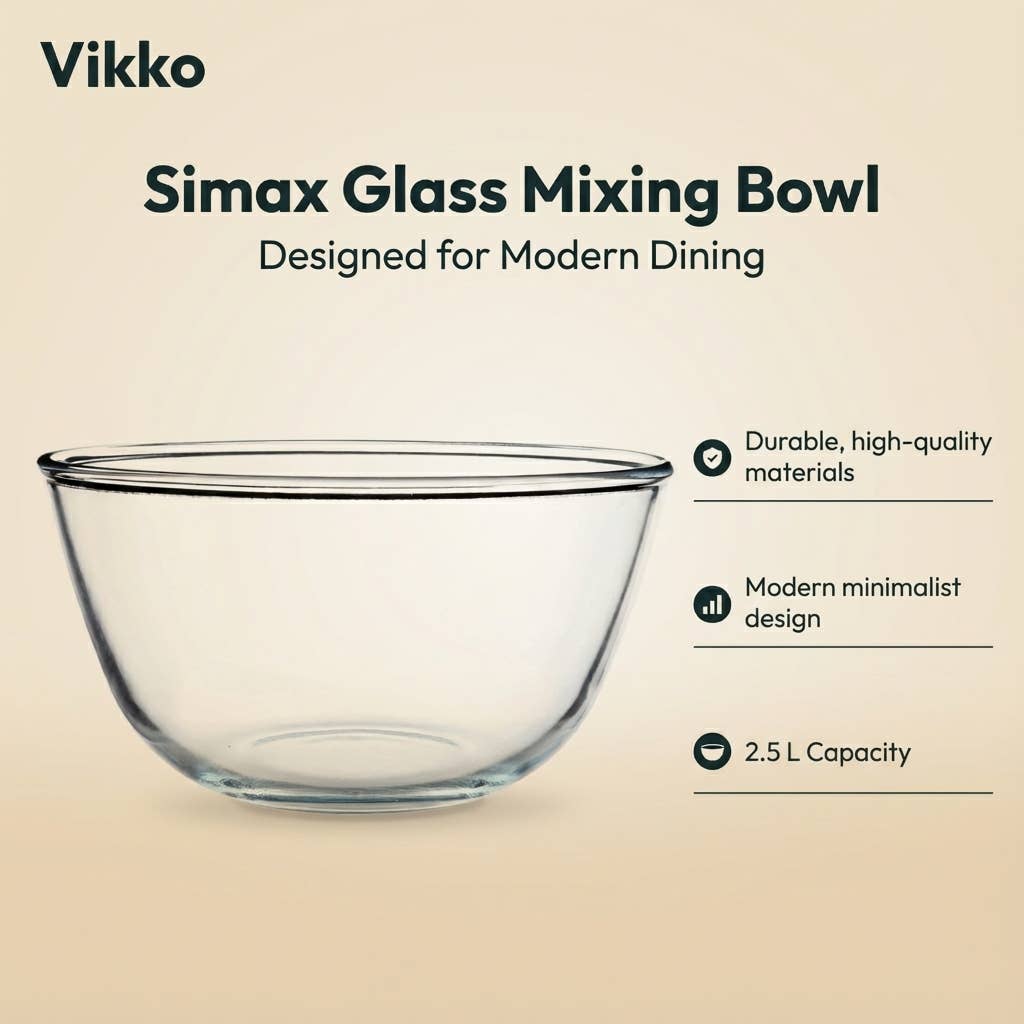 Simax Glass Mixing Bowl, 2.5 L