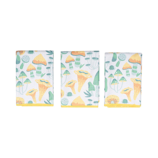Mighty Mini Towel (Set of 3) Reversible - HJ Misty Mushrooms
