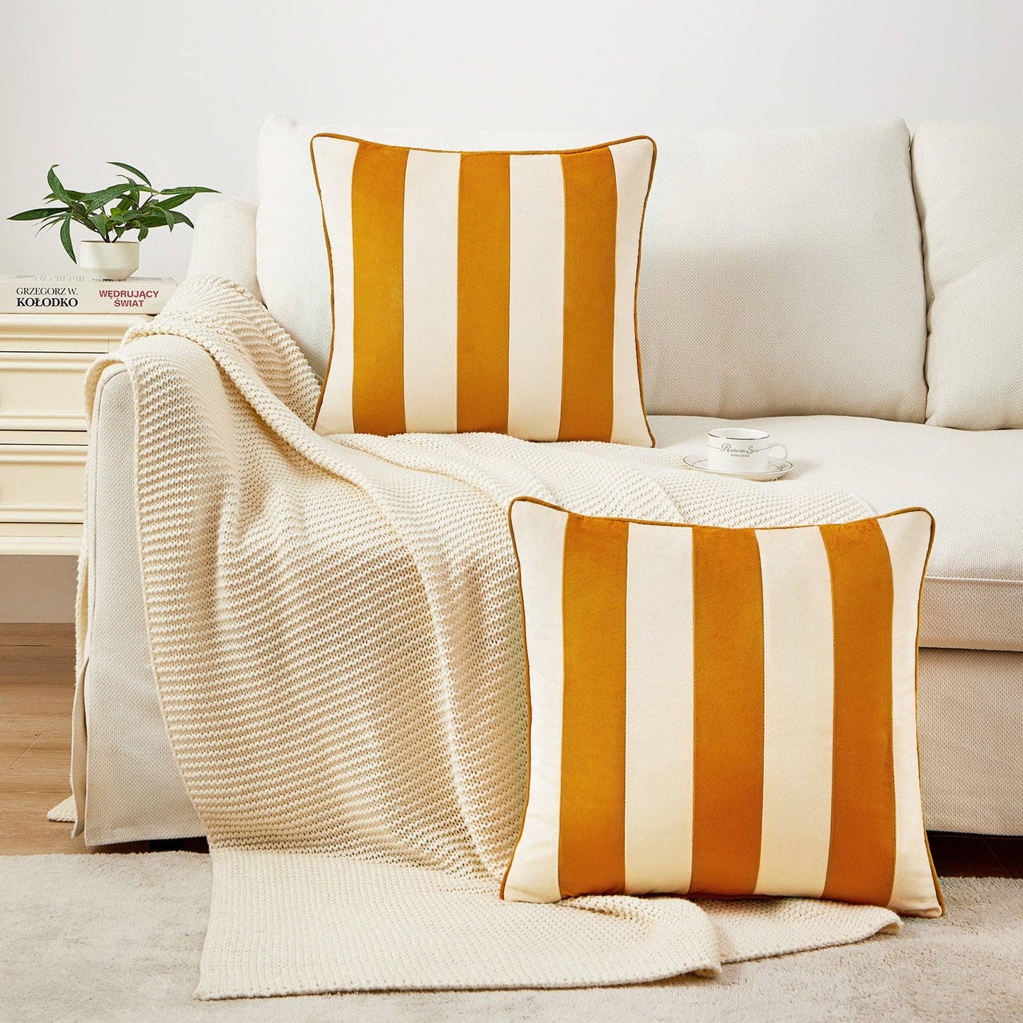 Tamarindo Pillow Covers (2-Pack) - Honey/Cream