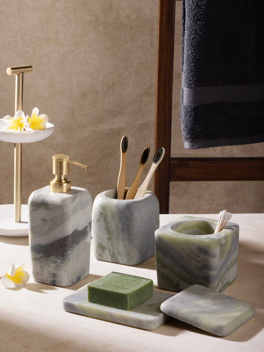 Hanoi Green Onyx Bath Accessories - Set of 4