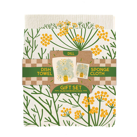 Dill - Tea Towel + Sponge Cloth Set