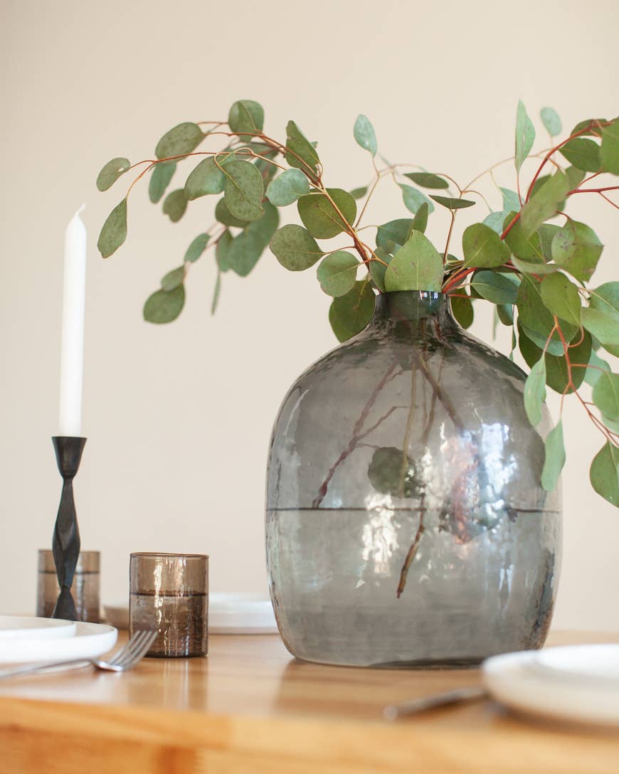 HEBRON HANDBLOWN HAMMERED GLASS VASES