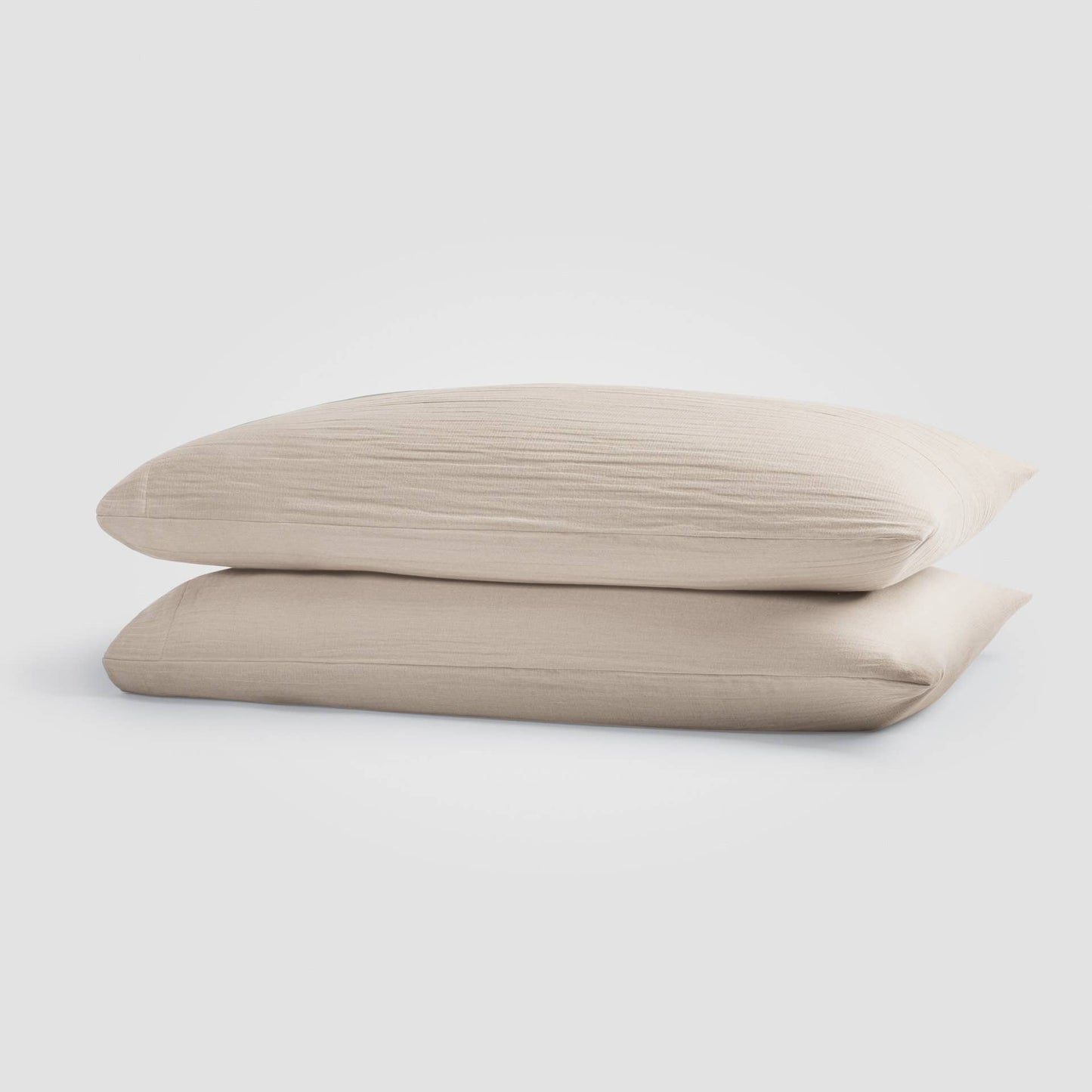 Calm Crinkled Comfort 4-Piece Cotton Sheet Set (Fog Gray)