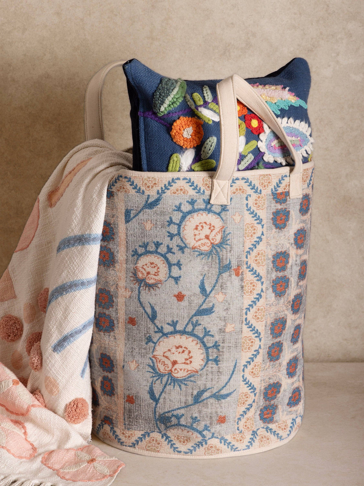 Gilmore Floral Canvas Basket