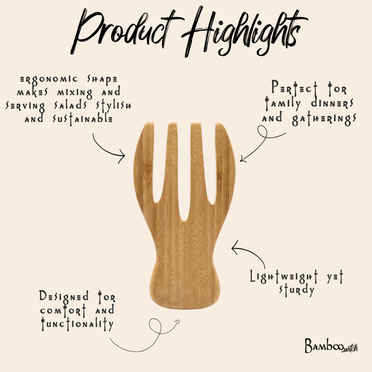 Bamboo Salad Hands Set