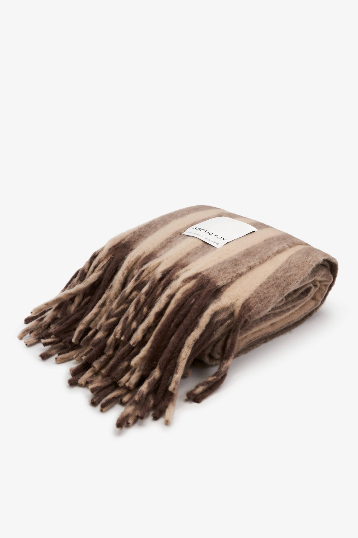 Wool Stripe Throw – Burnt Umber