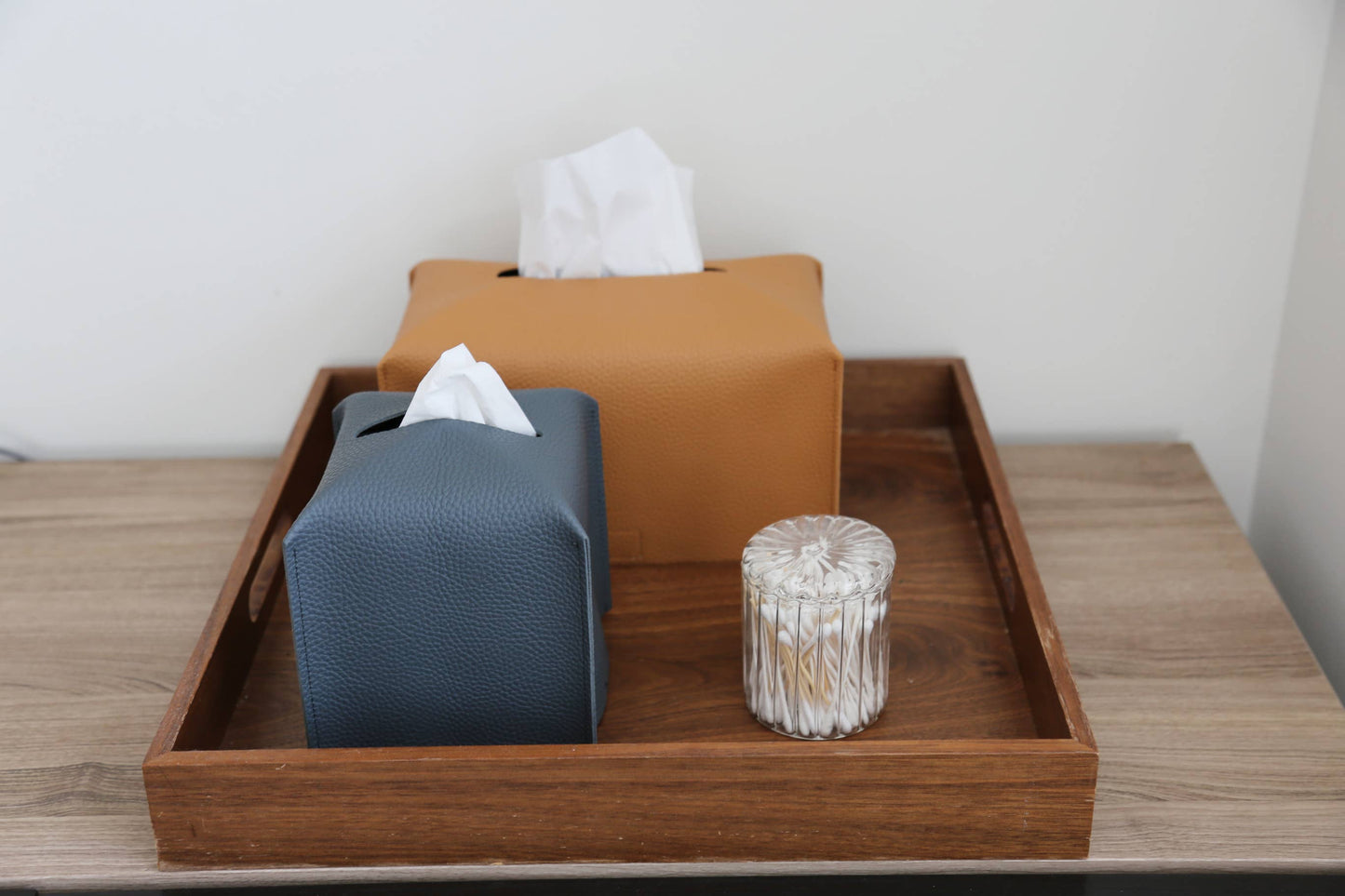 Vegan Leather Tissue Box Cover - Rectangle