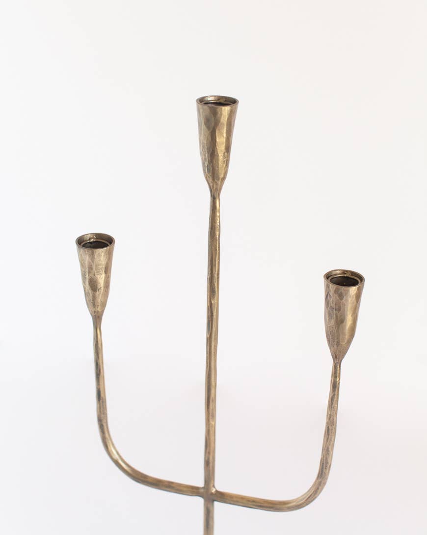 Hand-Forged Iron Candelabra
