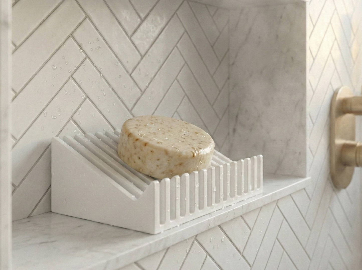 Self-Draining Soap Dish