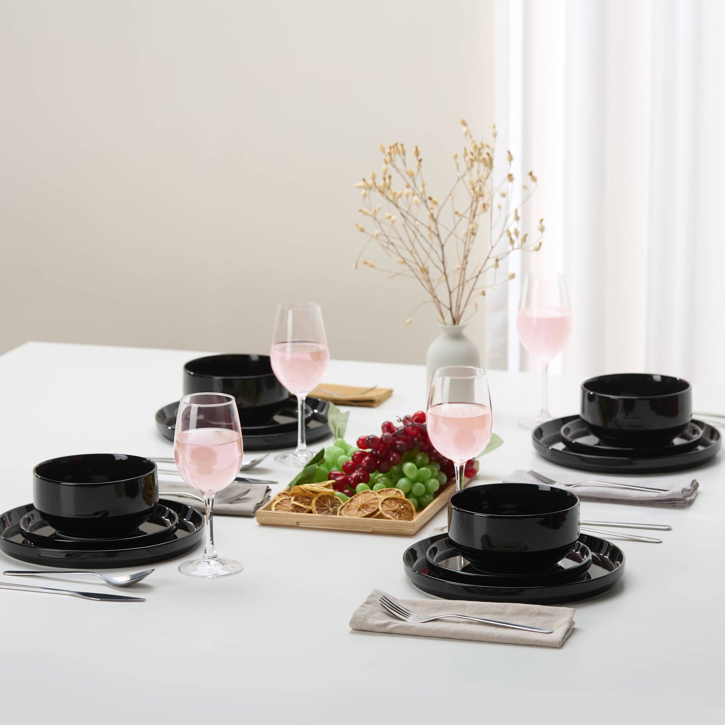 Kook Dinnerware Set, 12 Piece, Ceramic, Cambridge Classics