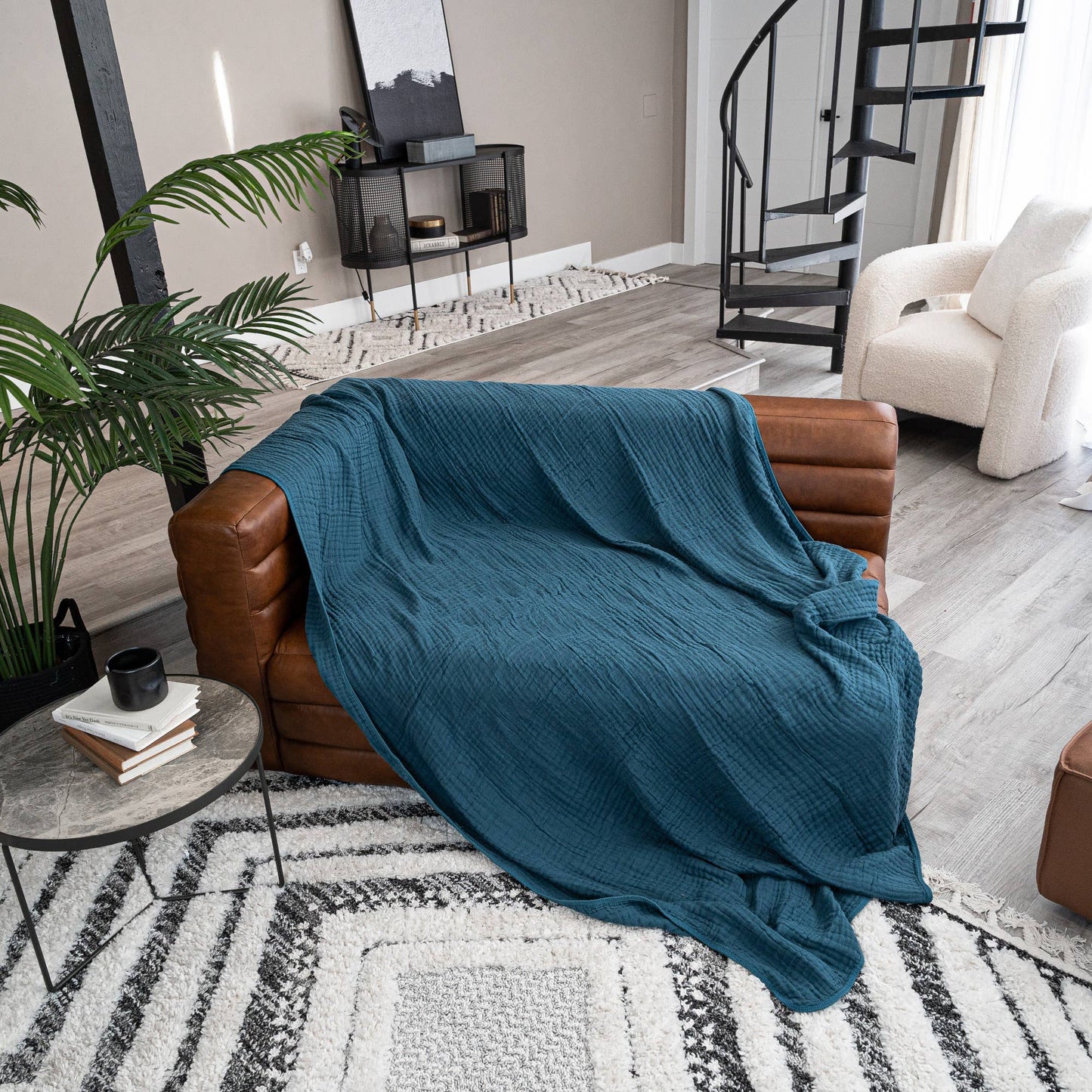Muslin Blanket for Adults, 6-Layer Bedding by Comfy Cubs