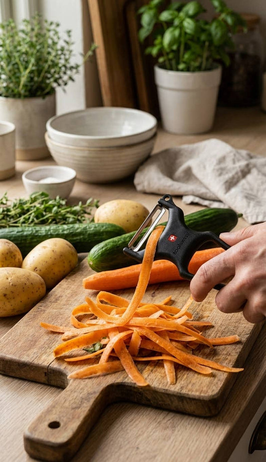 Toolswiss Classinox - Vegetable Peeler SS Blade, Black