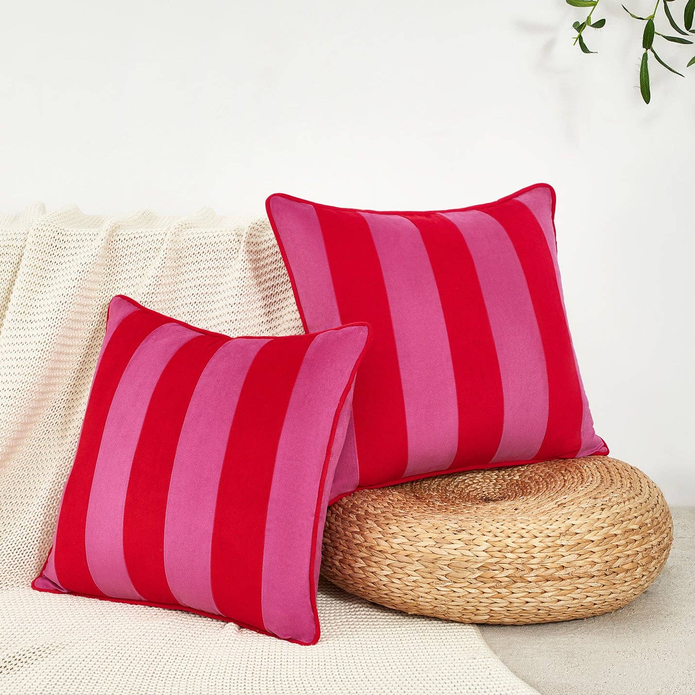 Tamarindo Pillow Covers (2-Pack) - Hot Pink/Red