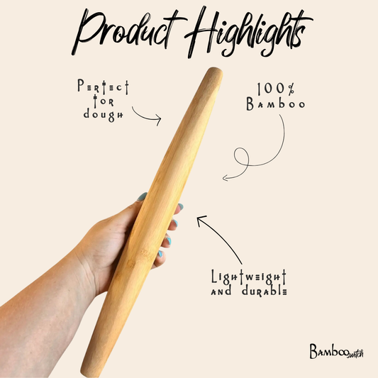 Large Bamboo Rolling Pin | Earth Day Bestseller
