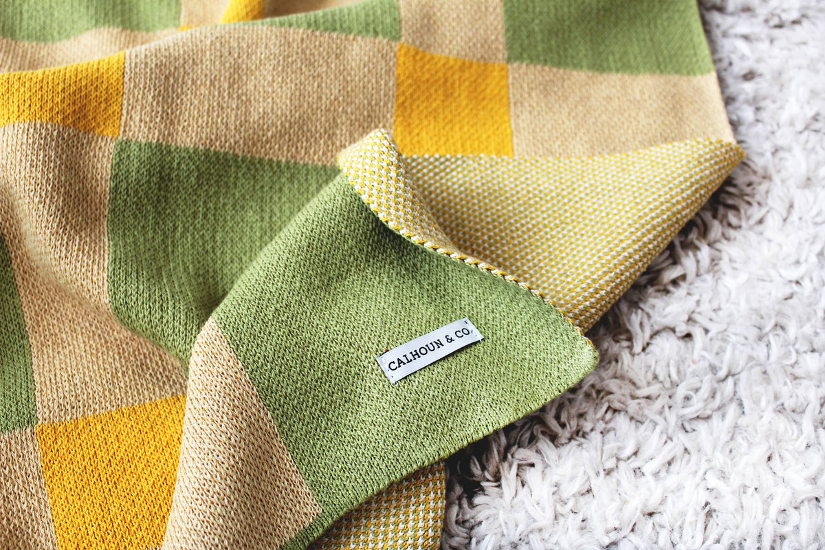 Gingham Knit Blanket