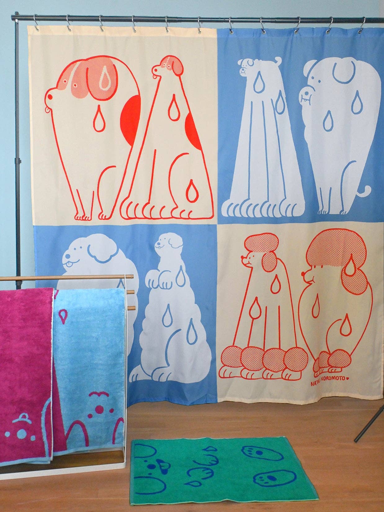 Wet Dogs Shower Curtain