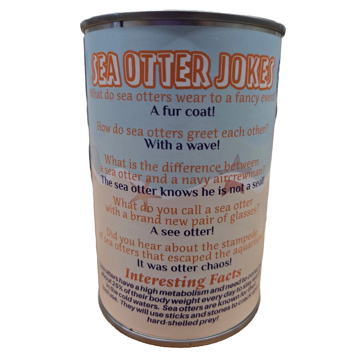 Dave the Canned Sea Otter - Eco-Friendly and Recycled Gift