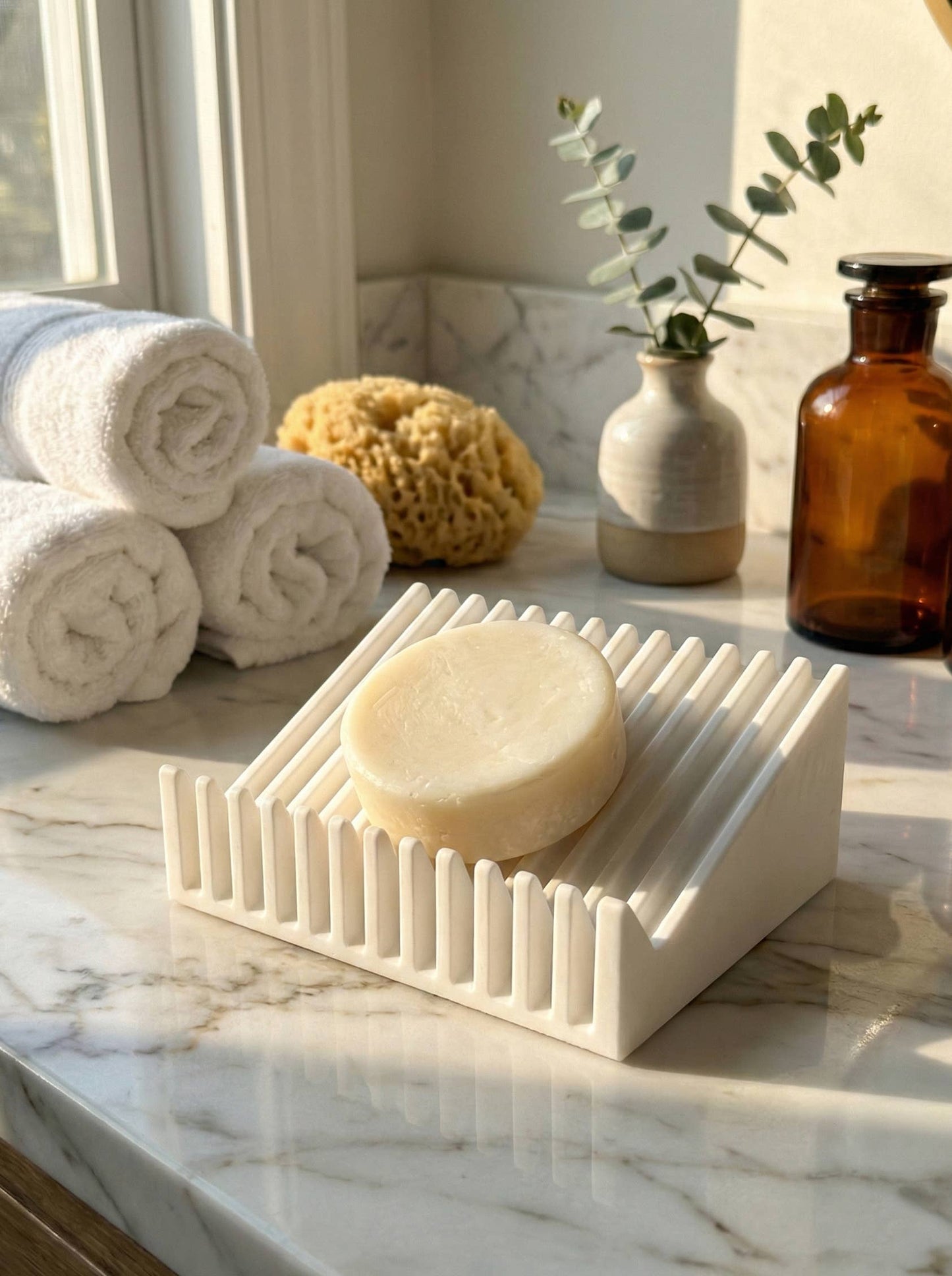 Self-Draining Soap Dish