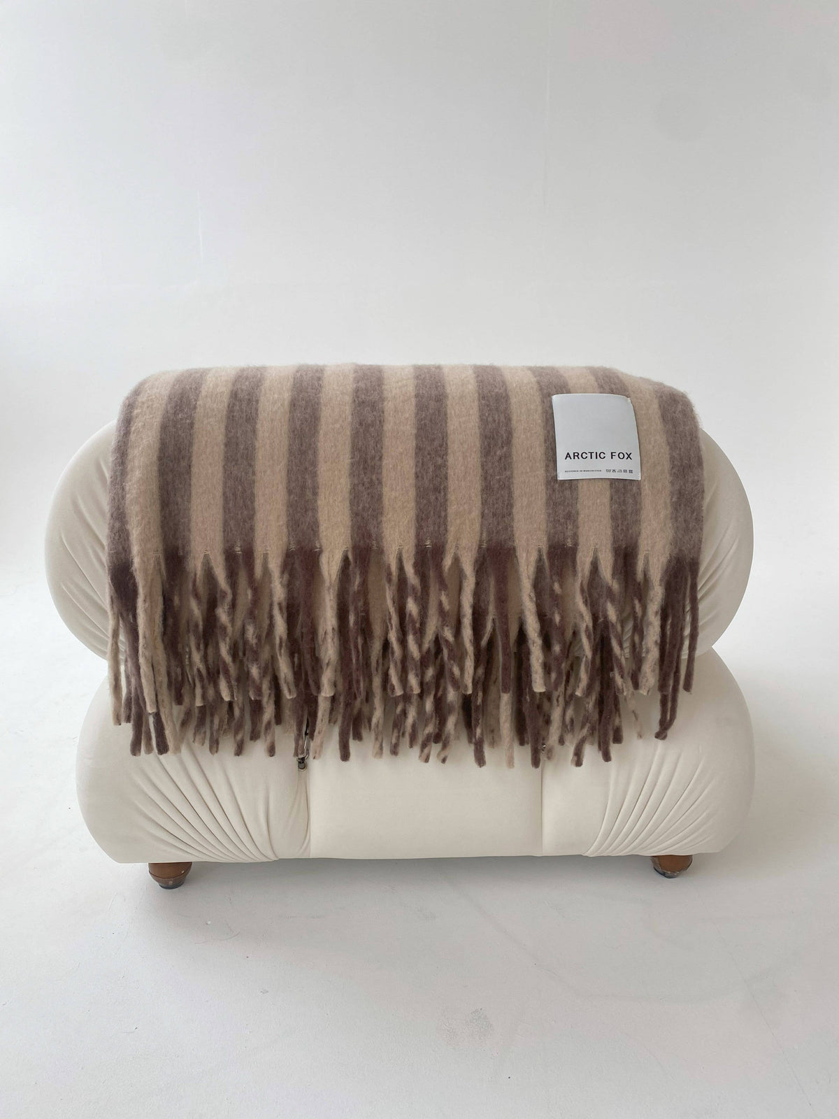 Wool Stripe Throw – Burnt Umber