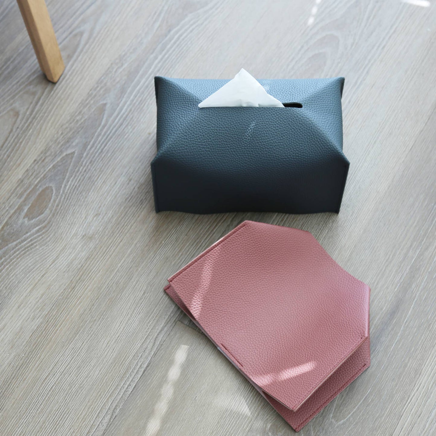 Vegan Leather Tissue Box Cover - Rectangle