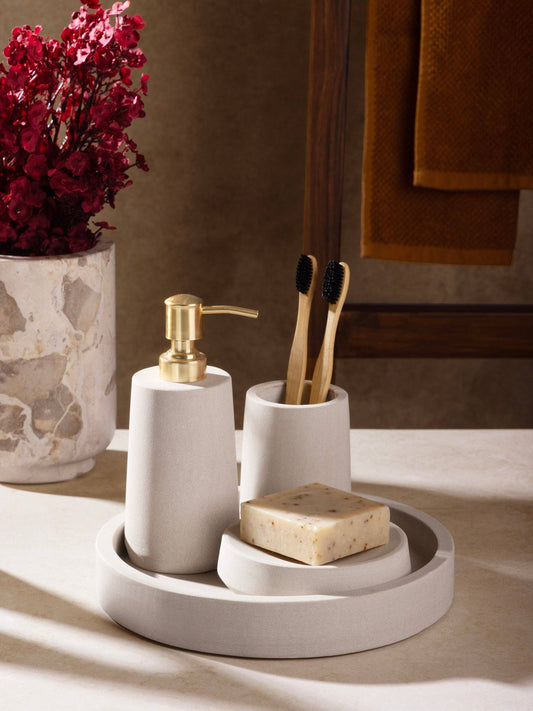 Casablanca Sandstone Bath Accessories Set (4-Piece)