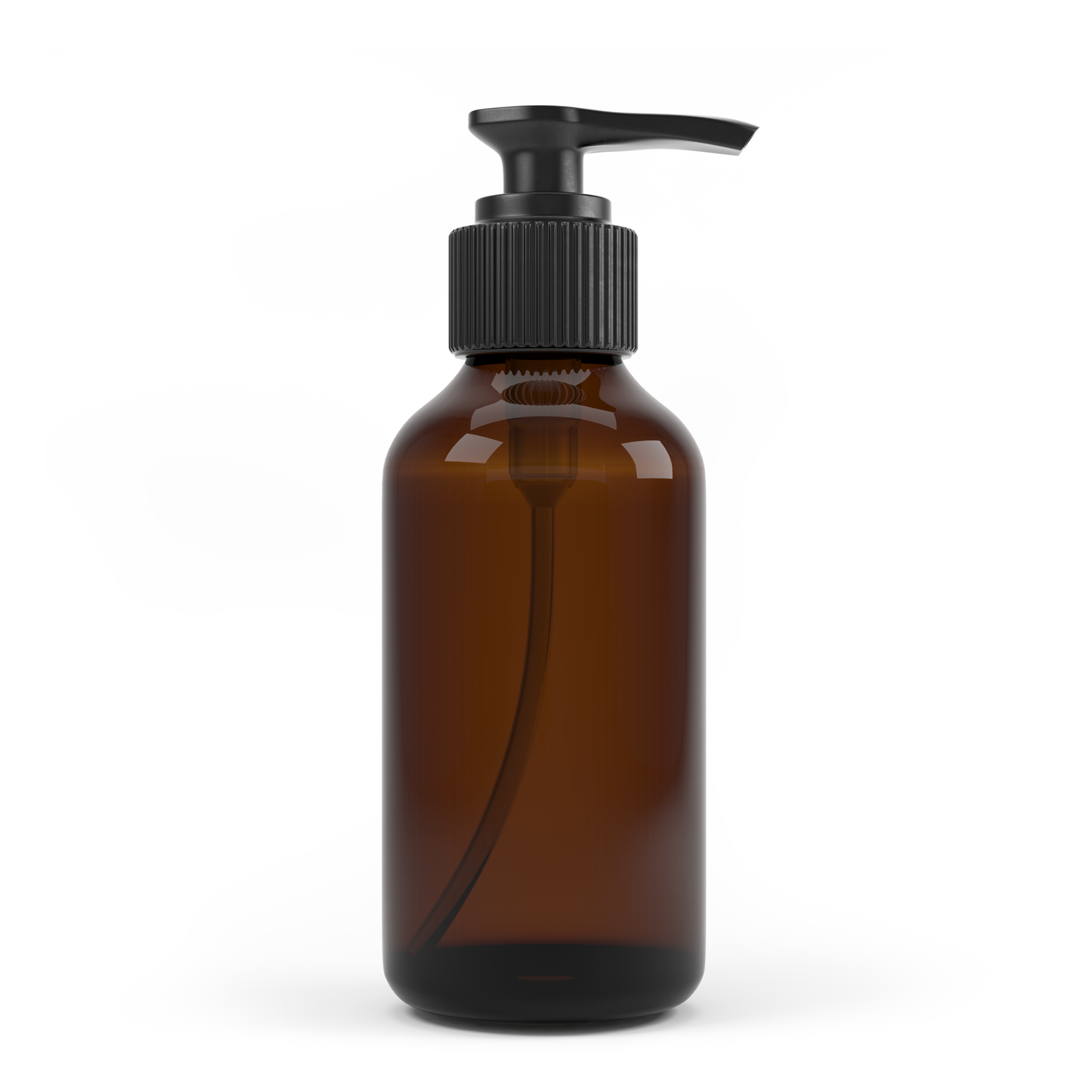 8oz Empty Amber Glass Lotion/Soap Bottle