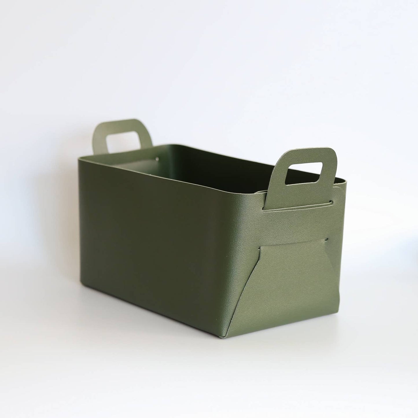 Vegan Leather Storage Basket Gift Box, Medium