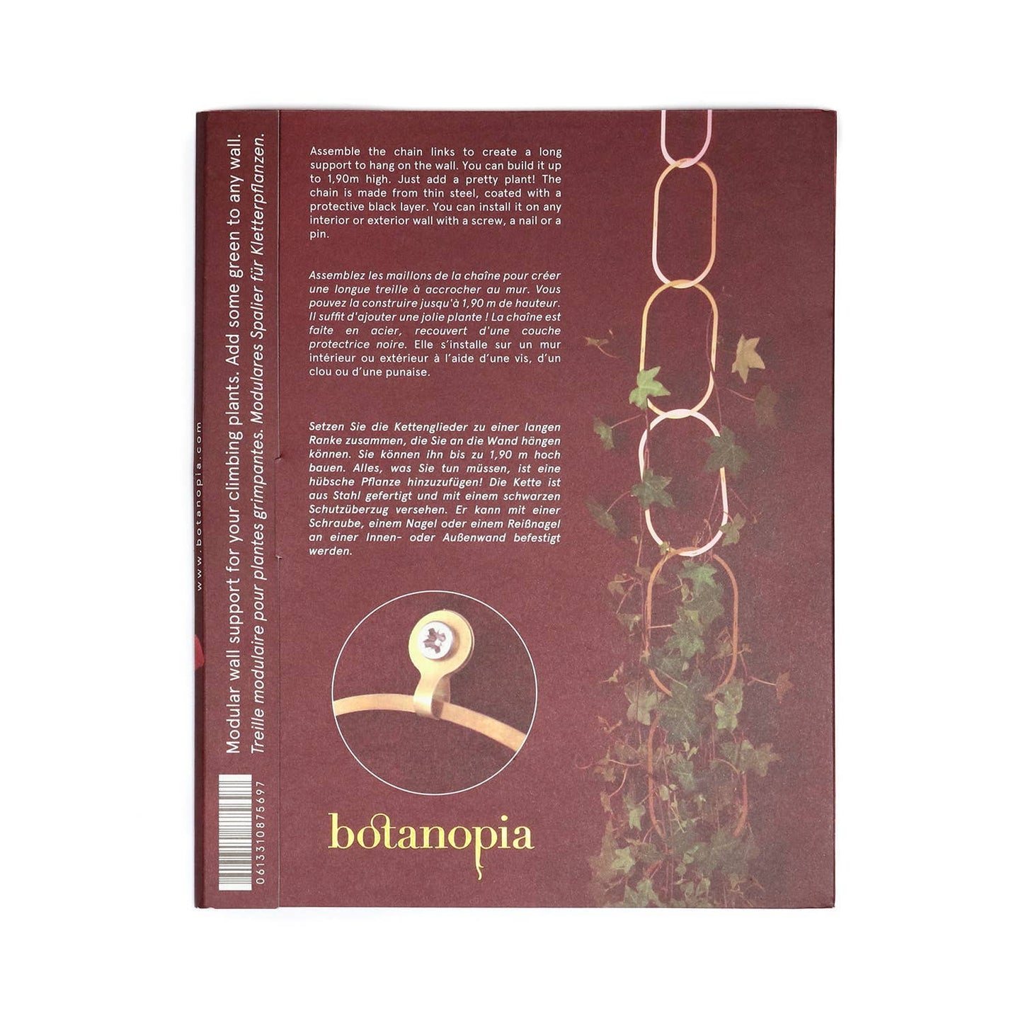 Gold Brass Chain - Plant Support for climbing plants
