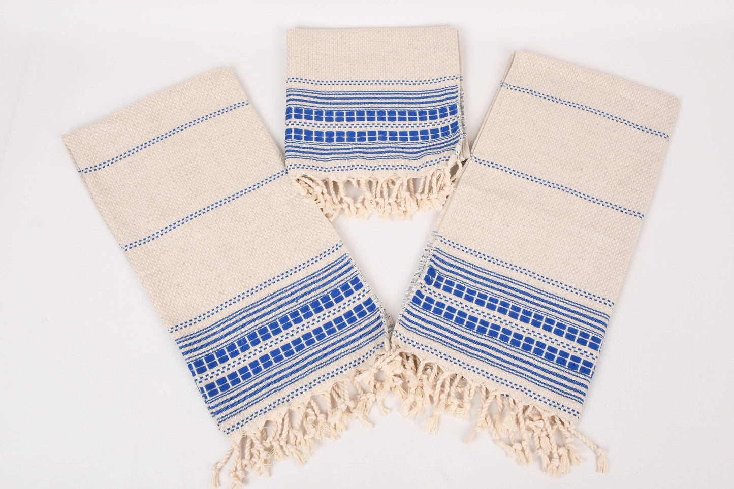 Turkish Hand Towels: Set of 2 (Blue loom)