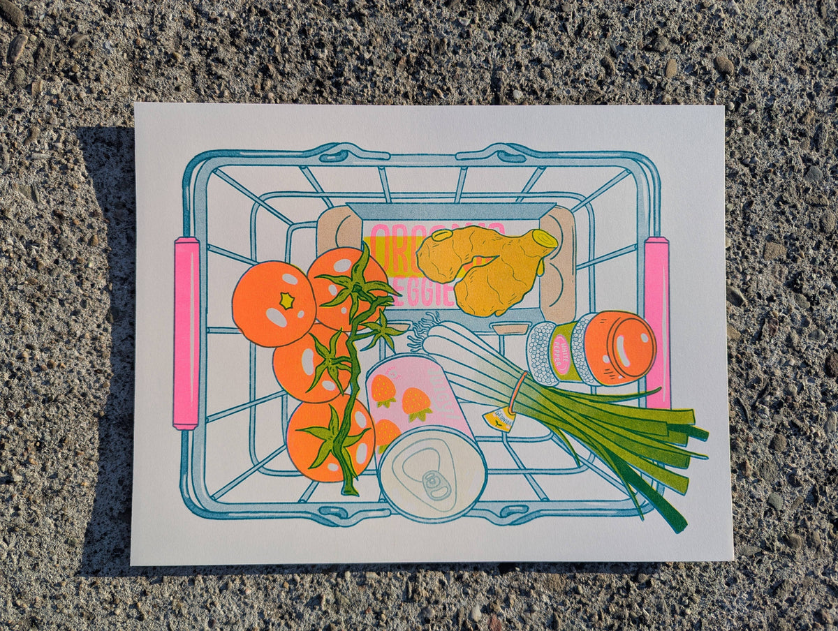 Tomato Egg | 8.5"x11" Risograph Print