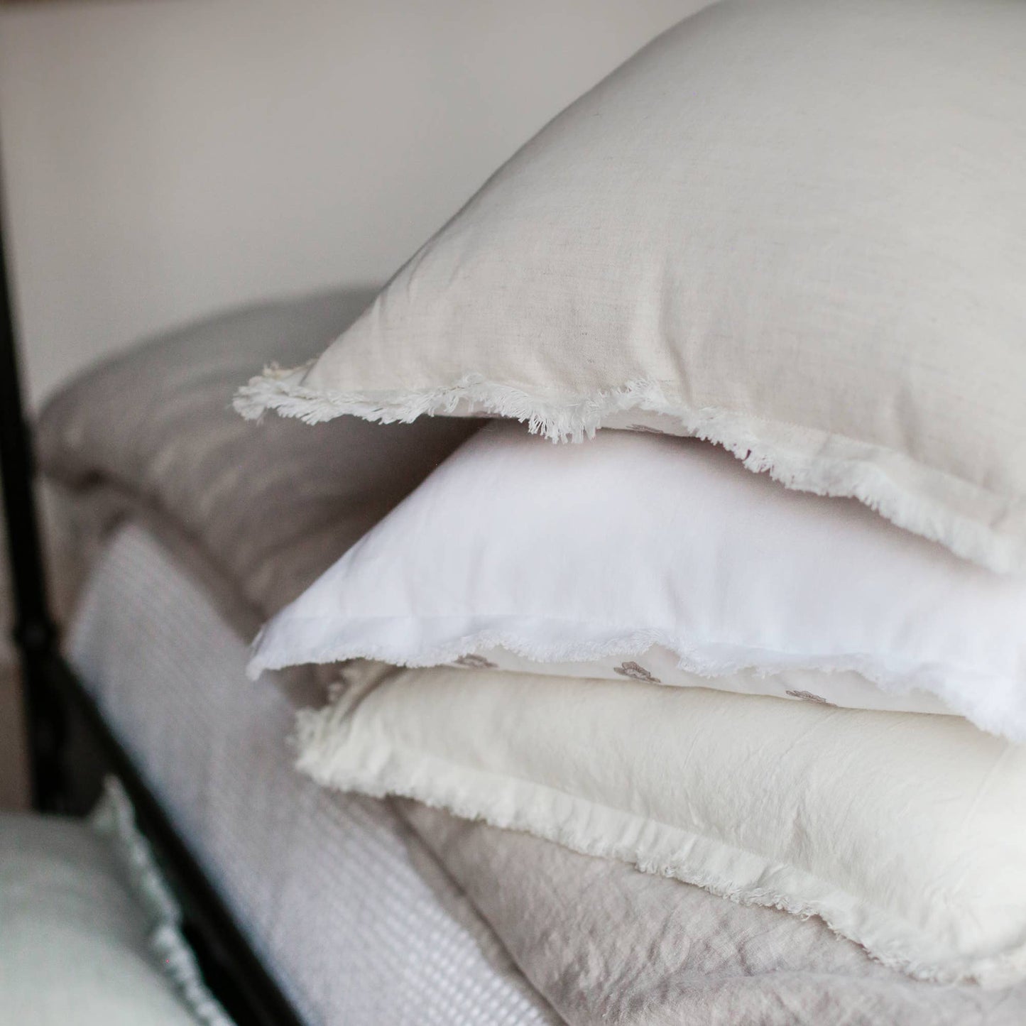 Fringe Pillow Covers – Neutral Color Palette