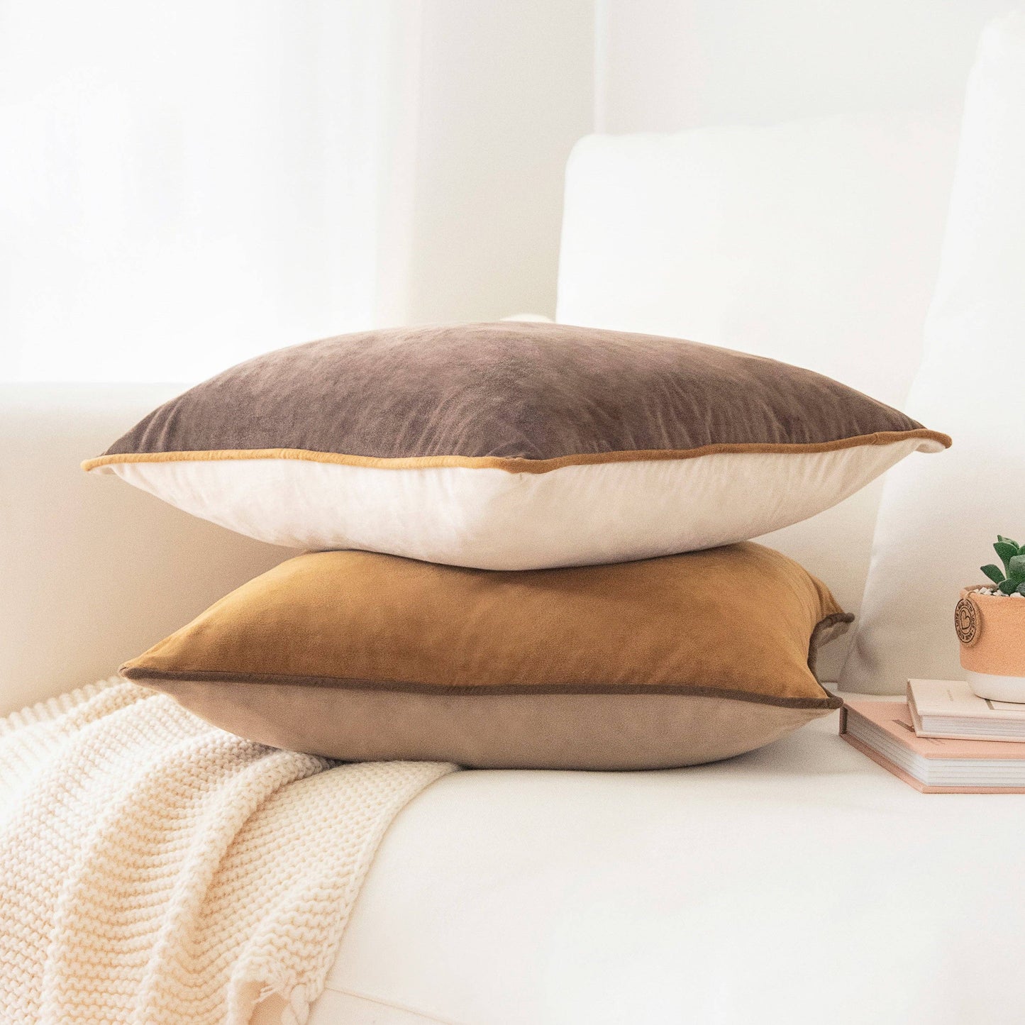 Monteverde Pillow Covers (2-Pack) - Brown/Beige